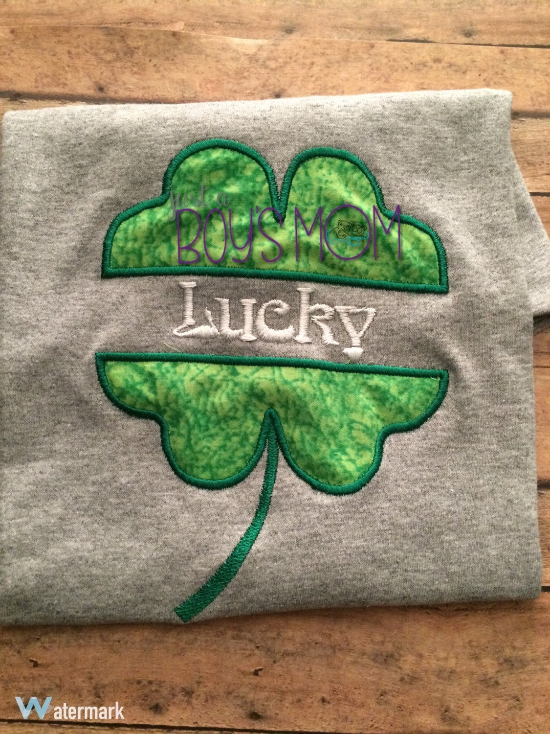 Split Shamrock St. Patty's Day Applique Shirt