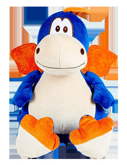 Blue Dragon Embroidered Stuffed Animal "Firefly"