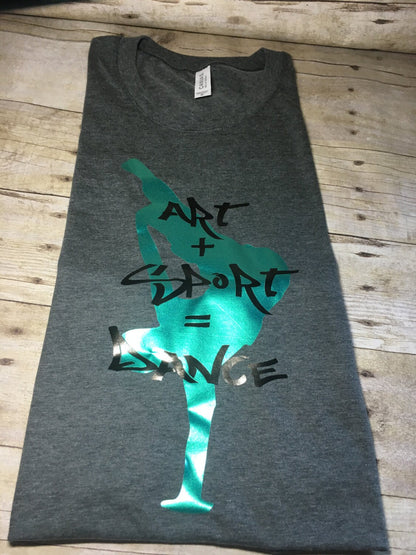 Art plus Sport equals Dance Boy's Hip Hop Dance Shirt Custom