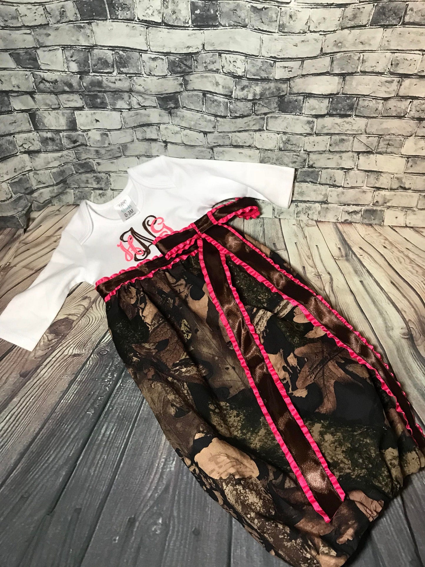 Custom Camo Baby Girl Gown