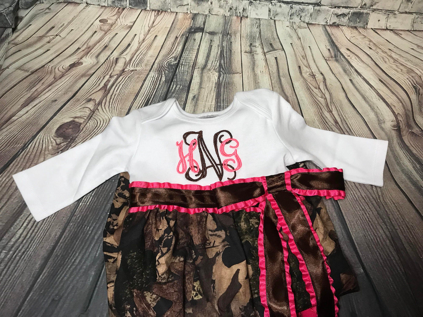 Custom Camo Baby Girl Gown