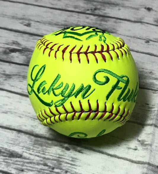 Custom Embroidered Softball