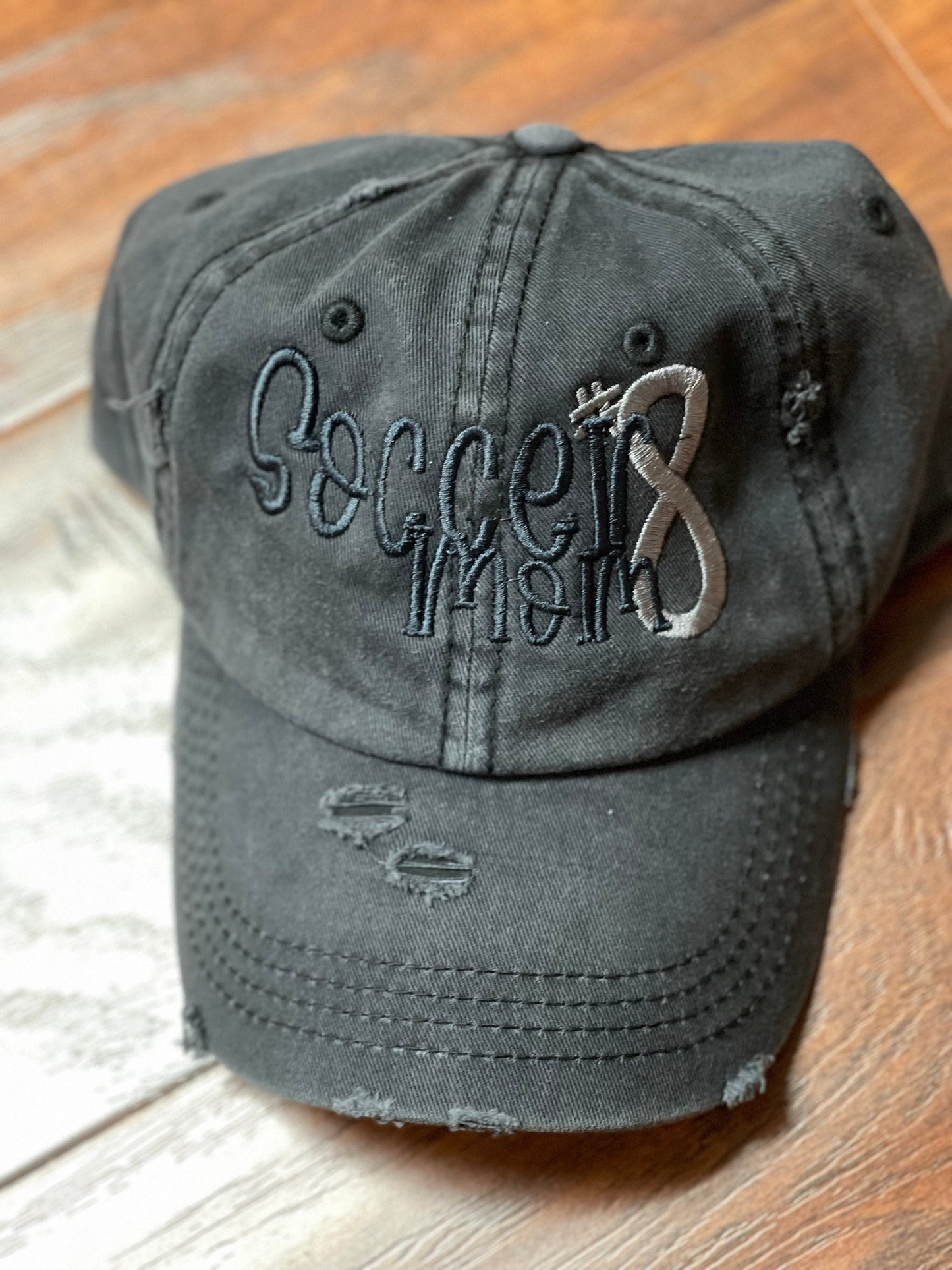 Soccer Mom Embroidered Hat Customized with Player's Number