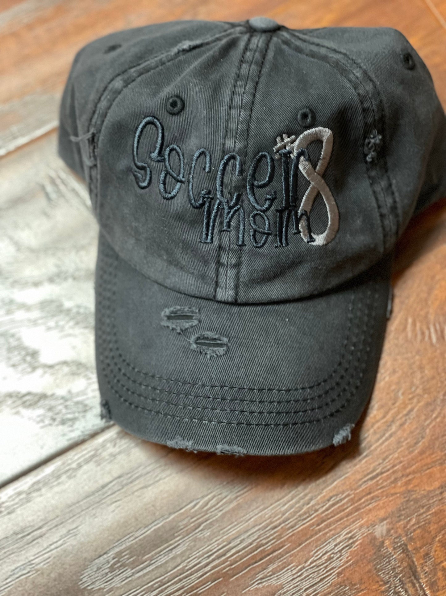 Soccer Mom Embroidered Hat Customized with Player's Number