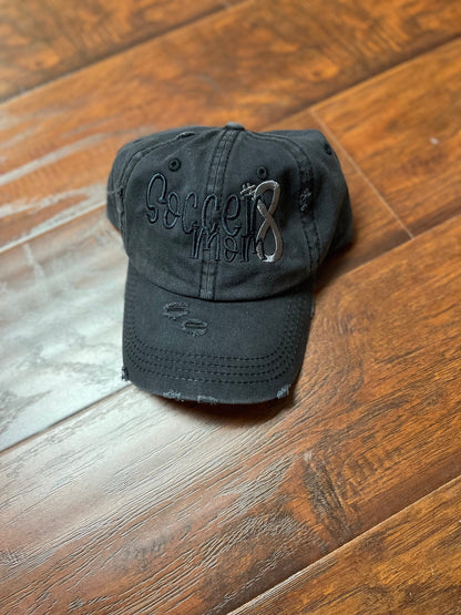 Soccer Mom Embroidered Hat Customized with Player's Number