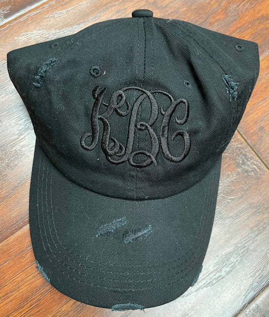 Monochrome Initial Ball Cap
