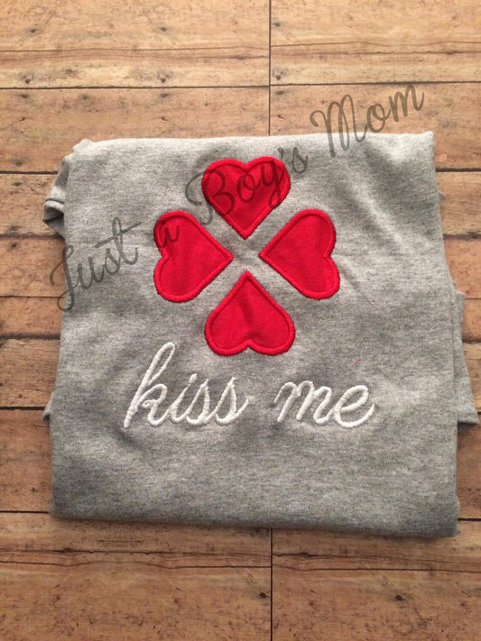 Valentine's Embroidered Applique Shirt
